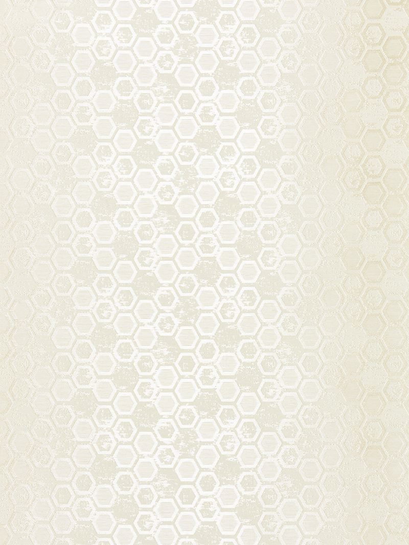 Scalamandre Wallpaper WTT661421 Hexagon Inspiration Bone