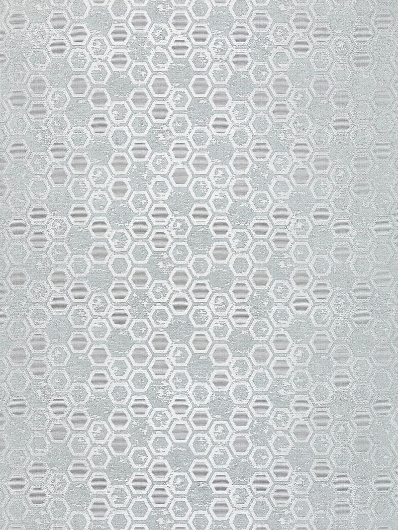 Scalamandre Wallpaper WTT661426 Hexagon Inspiration Glacier