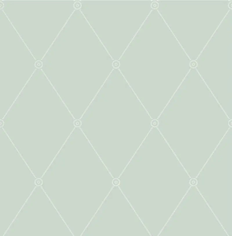 Cole & Son Wallpaper 100/13066.CS Large Georgian Rope Trellis Duck Egg