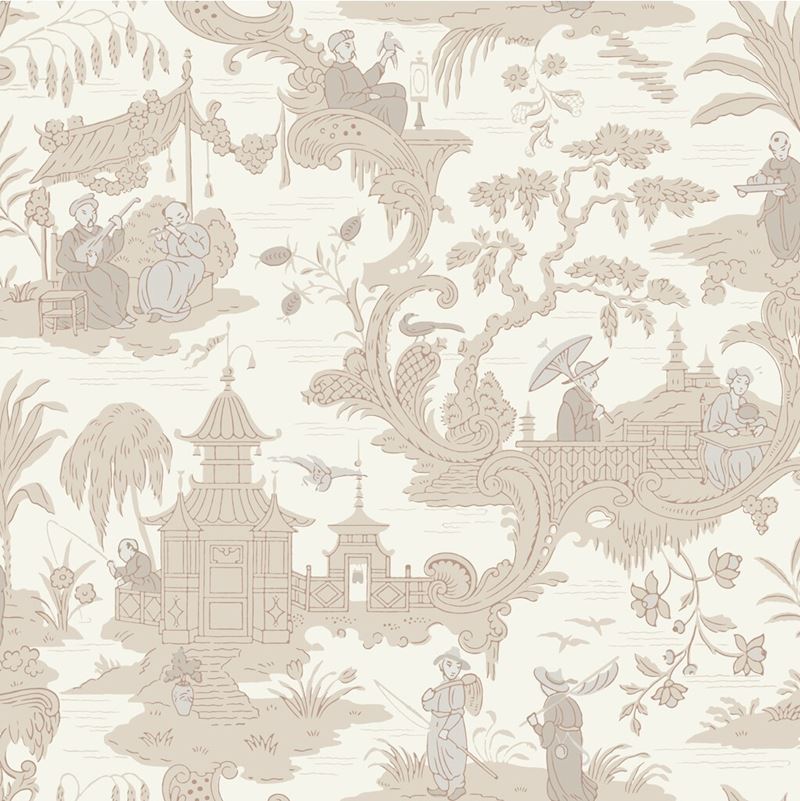 Cole & Son Wallpaper 100/8039.CS Chinese Toile Neutral