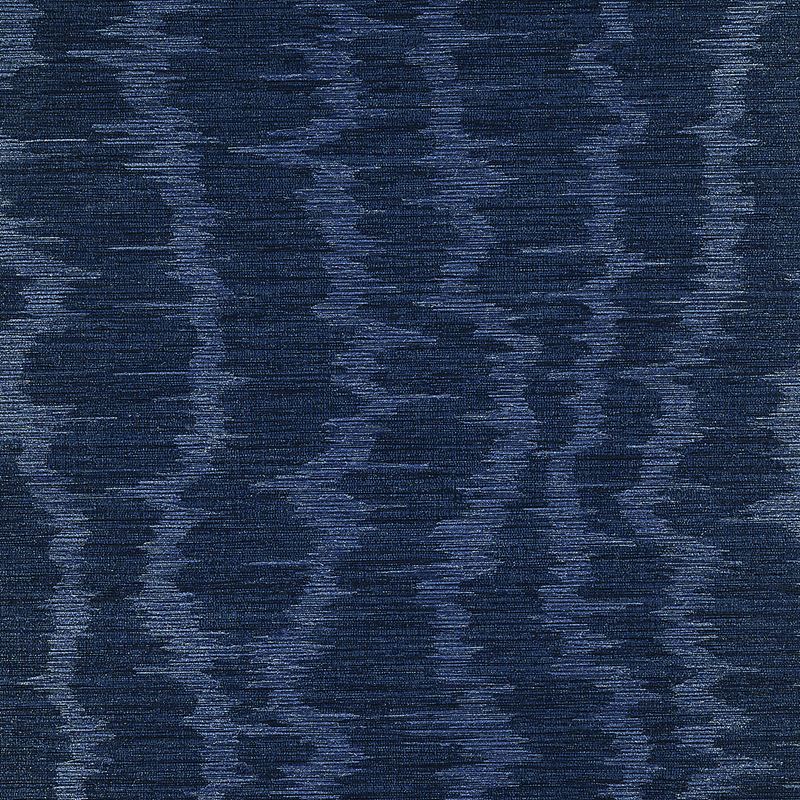 Phillip Jeffries Wallpaper 10198 Vinyl Moire Stripe Navy Waves