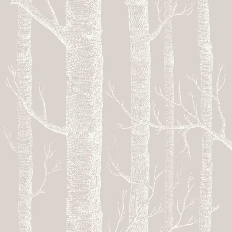 Cole & Son Wallpaper 112/3010.CS Woods Stone/White