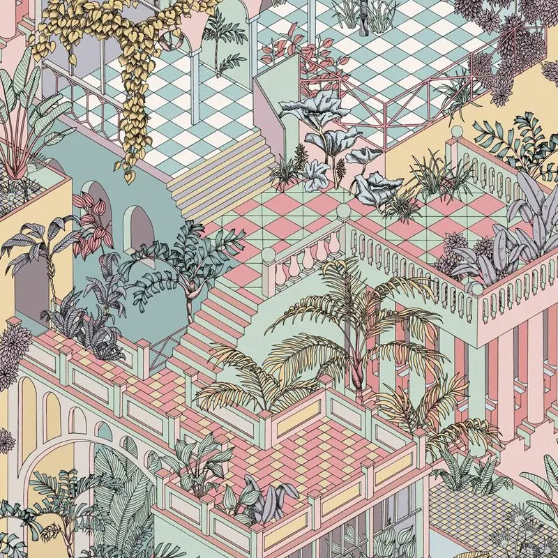 Cole & Son Wallpaper 112/6023.CS Miami Pastel