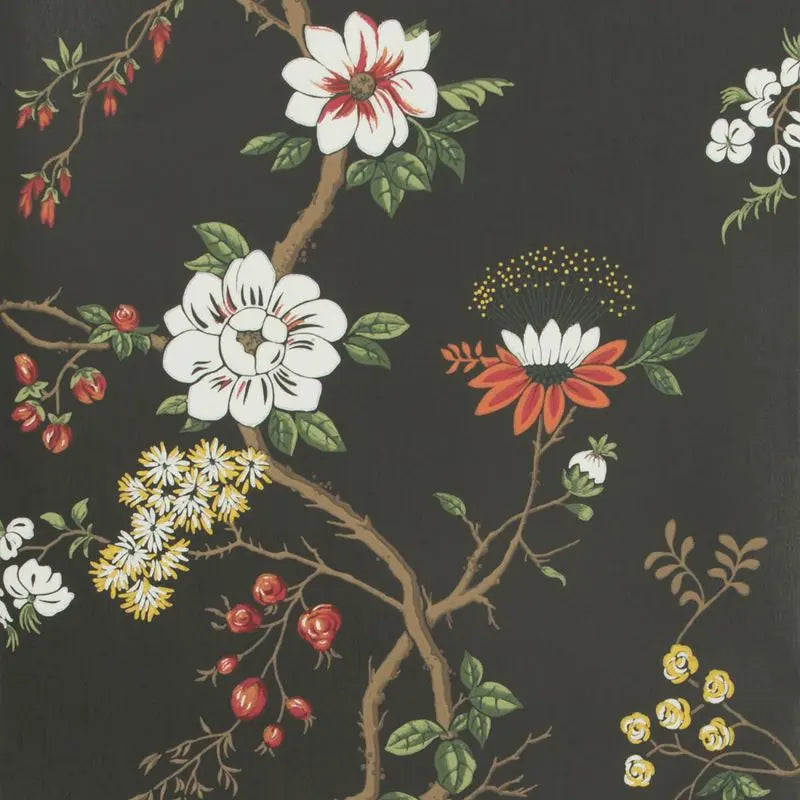 Cole & Son Wallpaper 115/8026.CS Camellia White/Red/Charco