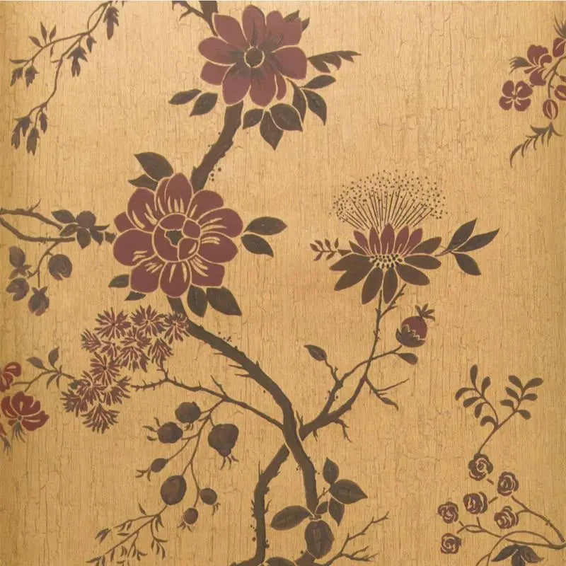 Cole & Son Wallpaper 115/8027.CS Camellia Crimson/Mtl Gold