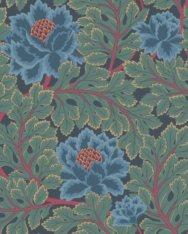 Cole & Son Wallpaper 116/1003.CS Aurora Petrol/Teal/Ink