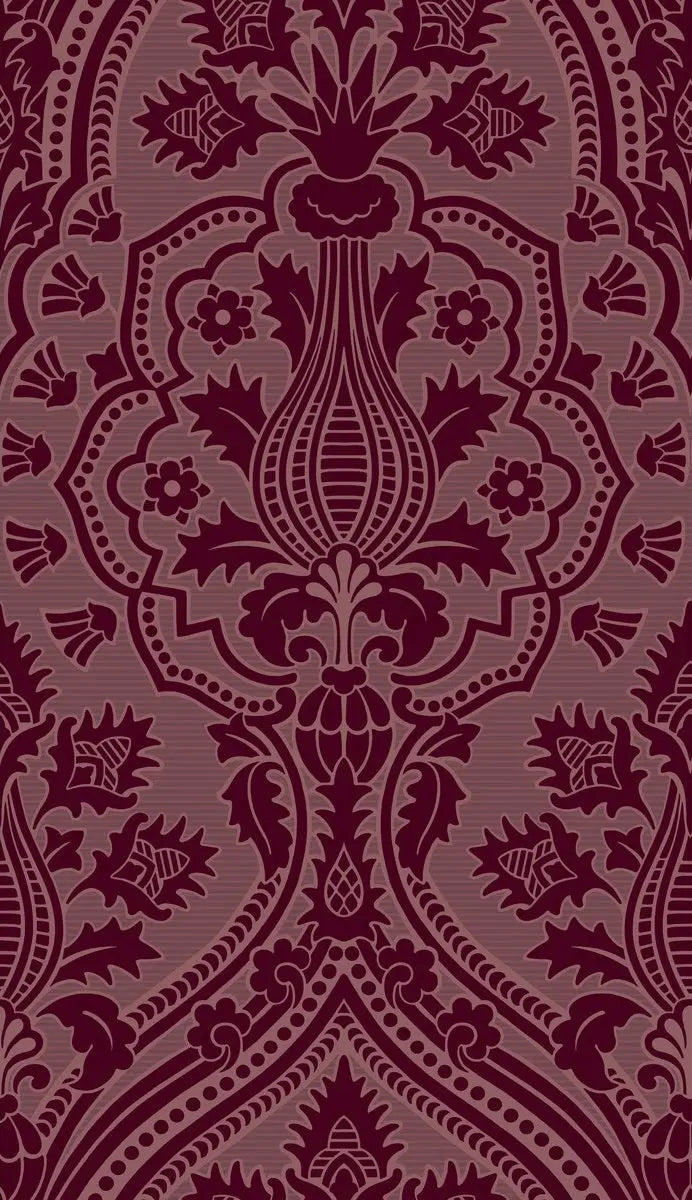 Cole & Son Wallpaper 116/9034.CS Pugin Palace Flock Claret