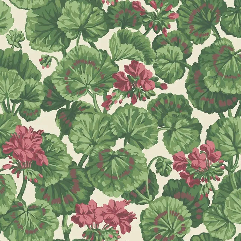 Cole & Son Wallpaper 117/11034.CS Geranium Rose/Forest Grn On Parchment