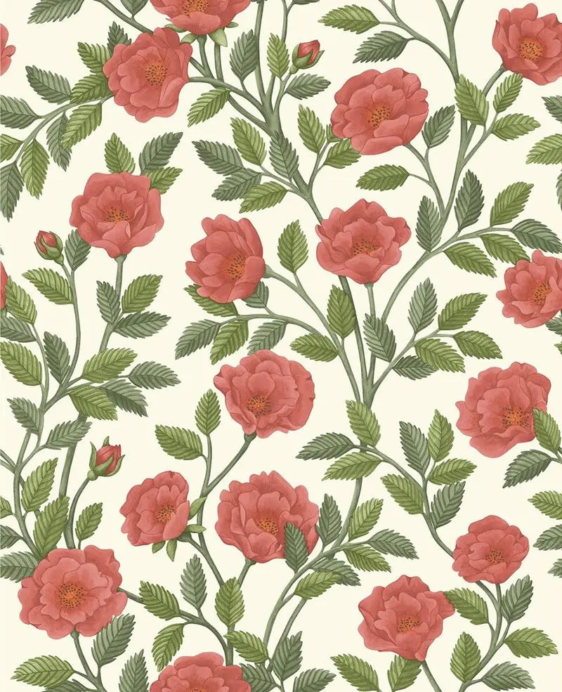 Cole & Son Wallpaper 118/7013.CS Hampton Roses R&Sgrn/Pmnt