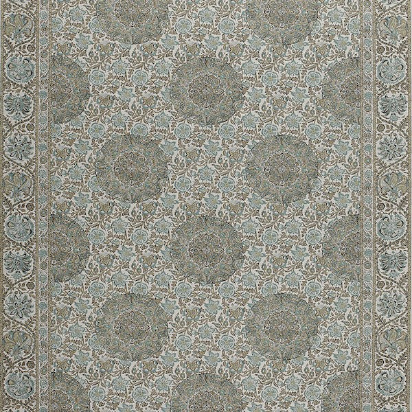 Schumacher Fabric 1296002 Kaya Medallion Mineral