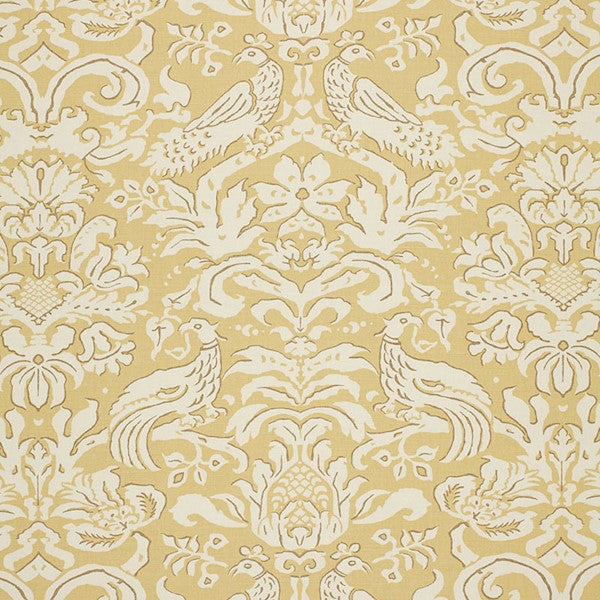 Schumacher Fabric 1328002 Aldwyn Damask Buttercup