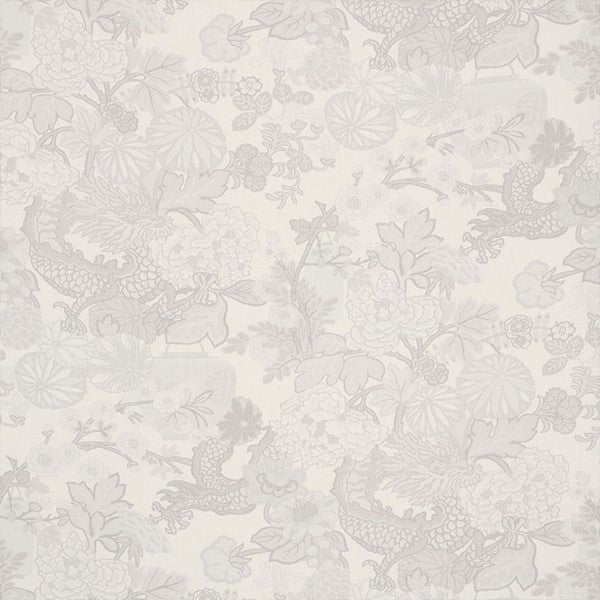 Schumacher Fabric 173278 Chiang Mai Dragon Limestone