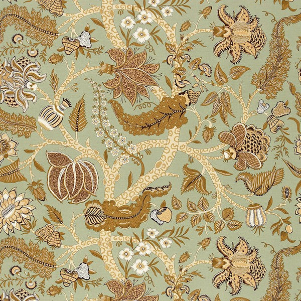 Schumacher Fabric 173541 Jaipur Tree Robin's Egg