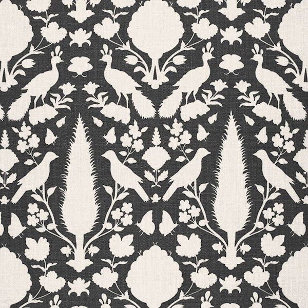 Schumacher Fabric 173563 Chenonceau Charcoal