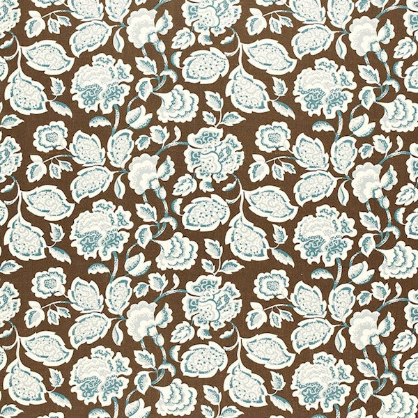 Schumacher Fabric 173703 Deco Flower Cocoa