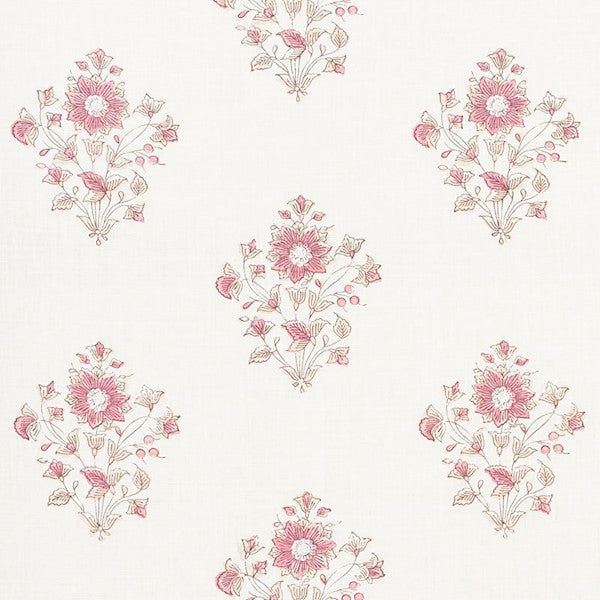 Schumacher Fabric 173763 Beatrice Bouquet Pink