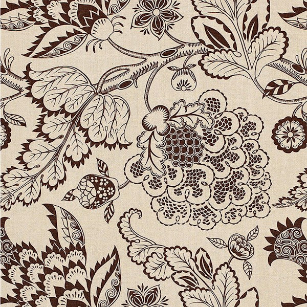 Schumacher Fabric 173920 Maracanda Vine Espresso