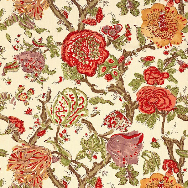 Schumacher Fabric 174122 Pondicherry Coral