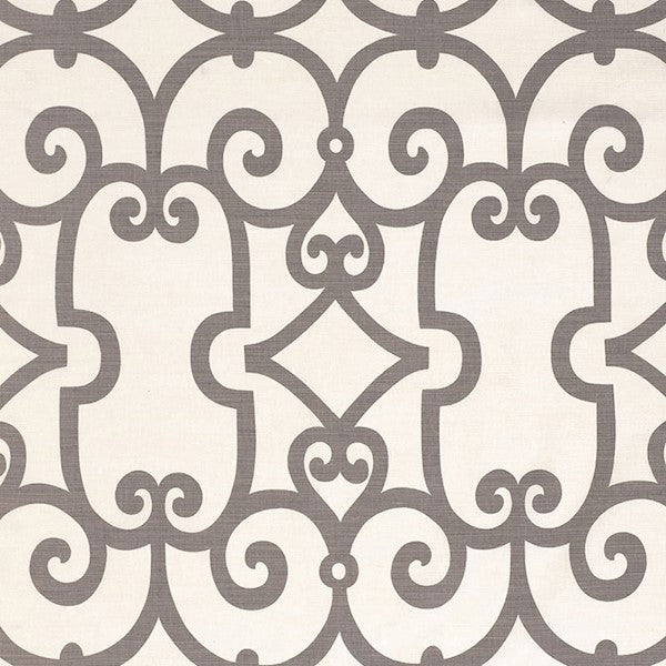 Schumacher Fabric 174153 Manor Gate Charcoal