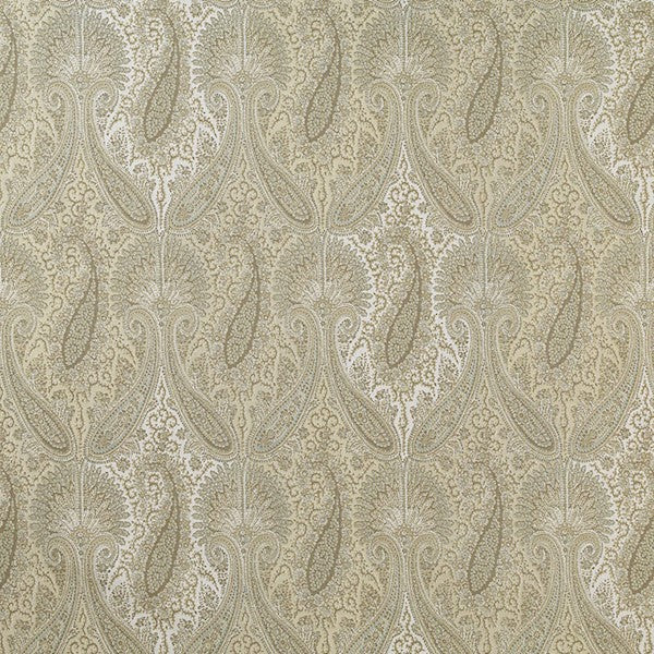 Schumacher Fabric 174381 Sarawak Paisley Alabaster