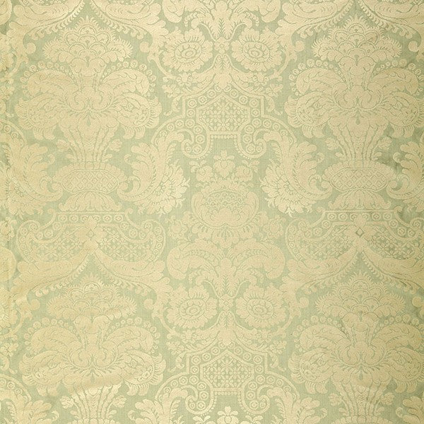 Schumacher Fabric 174420 Padova Damask Print Sea Glass