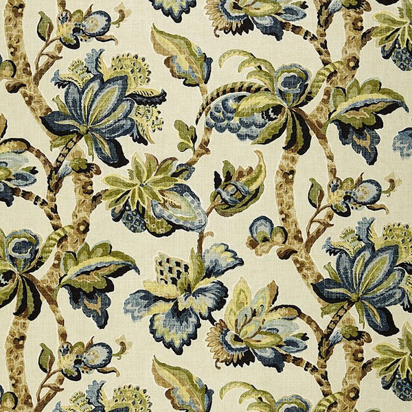 Schumacher Fabric 174442 Kemscott Indigo