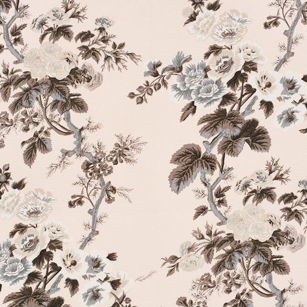 Schumacher Fabric 174454 Pyne Hollyhock Blush