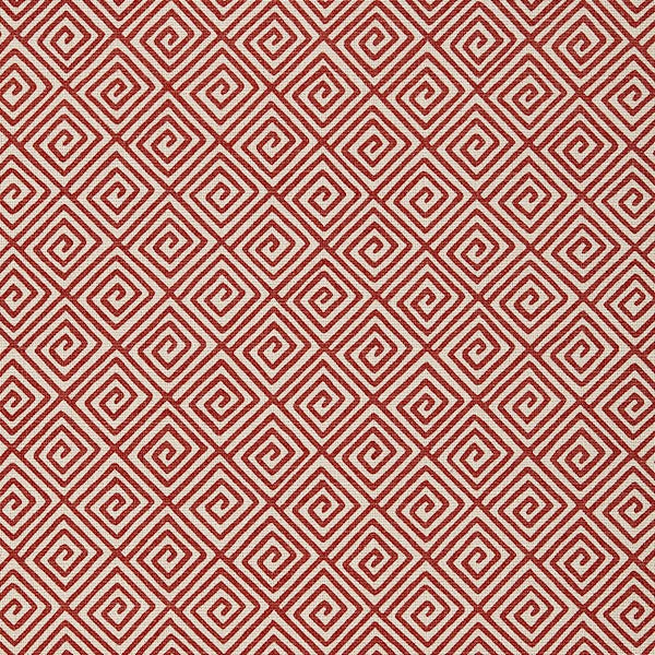 Schumacher Fabric 174502 Greek Key Ruby