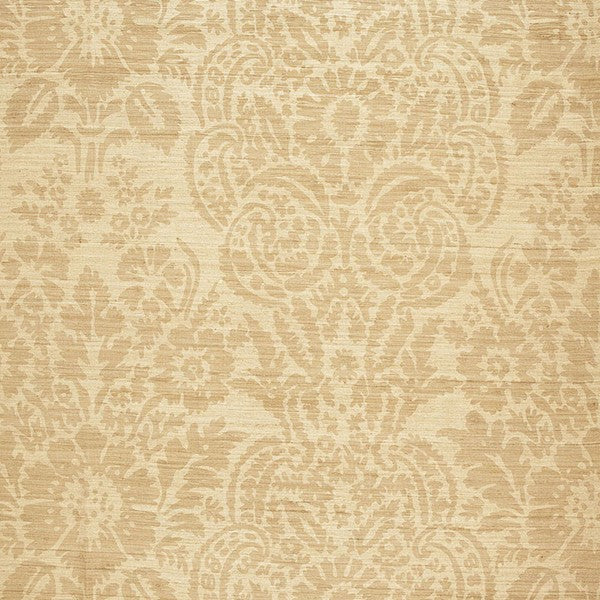 Schumacher Fabric 174611 Malay Damask Print Candlelight