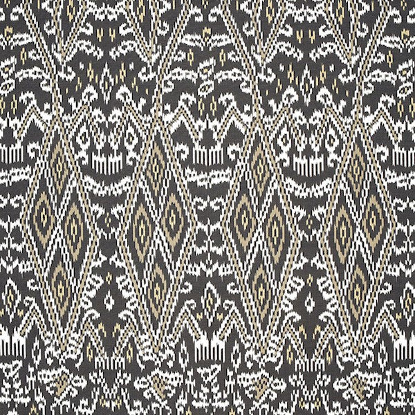 Schumacher Fabric 174750 Maya Ikat Print Ash