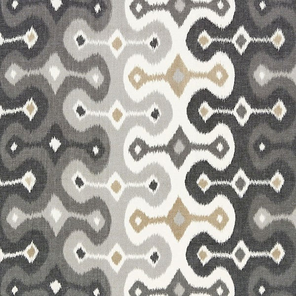 Schumacher Fabric 174833 Darya Ikat Stone