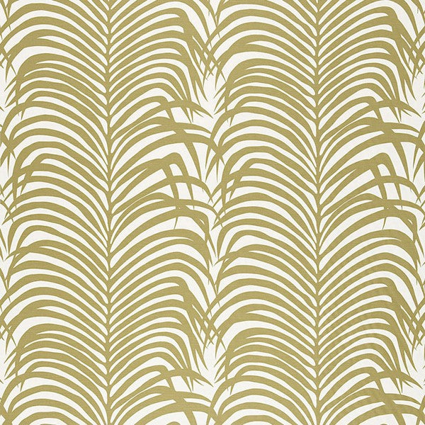 Schumacher Fabric 174870 Zebra Palm Khaki