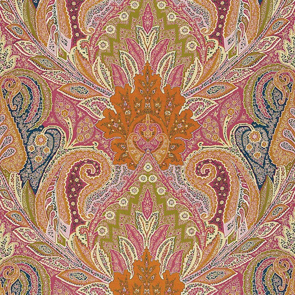 Schumacher Fabric 174880 Cambay Paisley Print Sandalwood