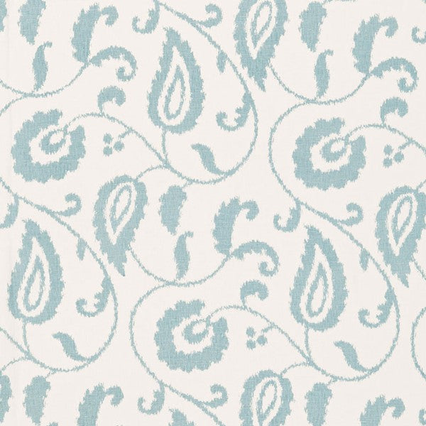 Schumacher Fabric 175012 Malacca Ikat Vine Lake