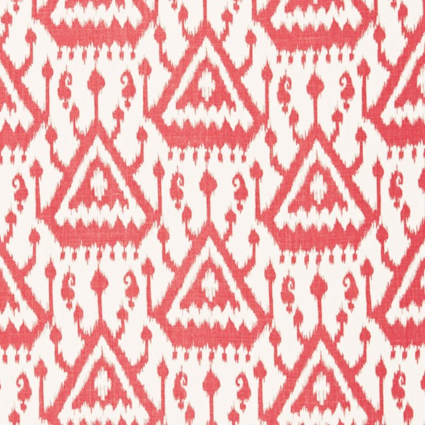 Schumacher Fabric 175020 Vientiane Ikat Coral