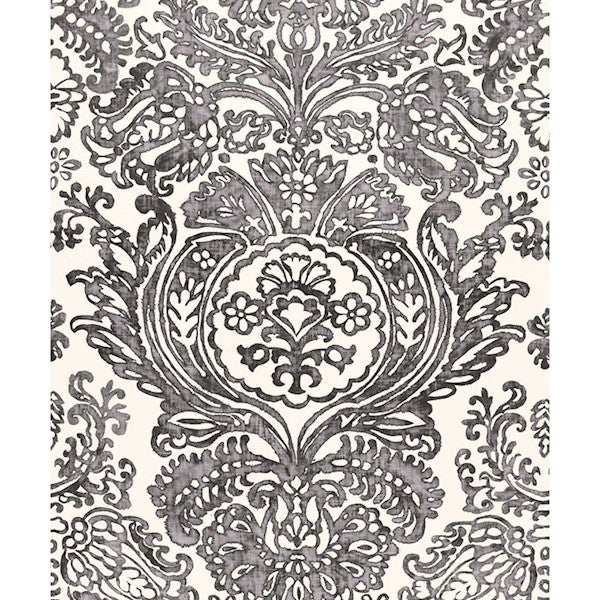 Schumacher Fabric 175091 Tremezzo Damask Graphite