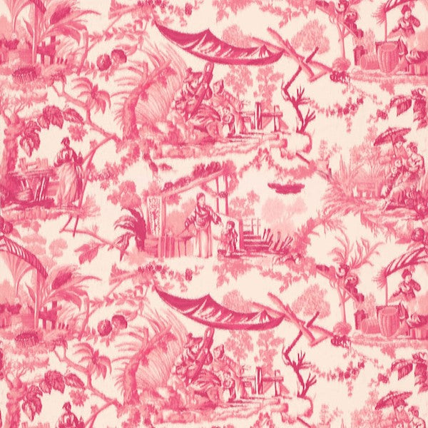 Schumacher Fabric 175100 Pavillon Chinois Peony