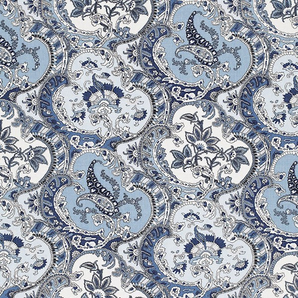 Schumacher Fabric 175553 Pickfair Paisley Pacific