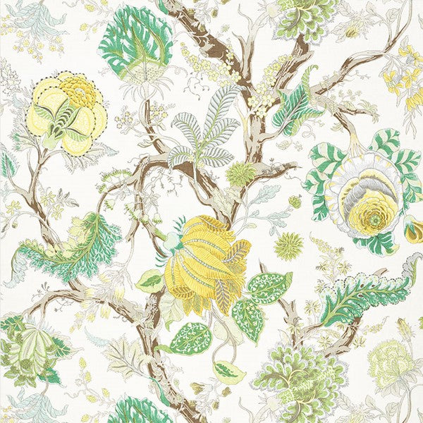 Schumacher Fabric 175783 Indian Arbre Citron