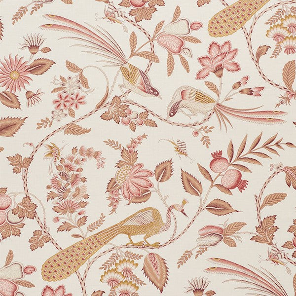 Schumacher Fabric 175955 Campagne Rose & Ochre