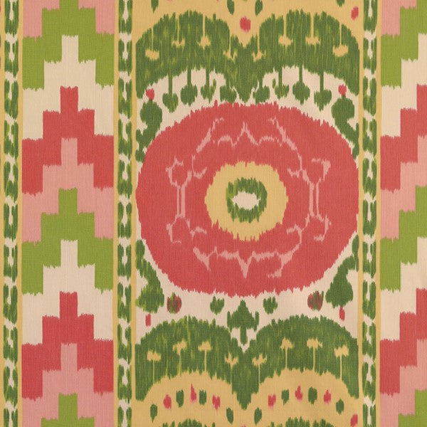 Schumacher Fabric 176063 Samarkand Ikat II Watermelon