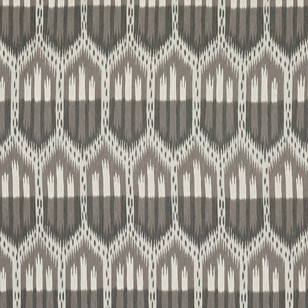 Schumacher Fabric 176080 Bukhara Ikat Linen