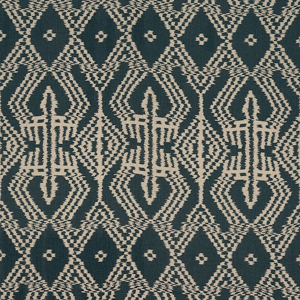 Schumacher Fabric 176094 Asaka Ikat Charcoal