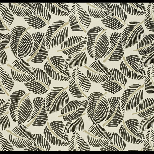 Schumacher Fabric 176193 Costa Rica Faded Black