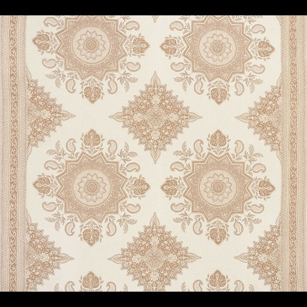 Schumacher Fabric 176480 Montecito Medallion Neutral