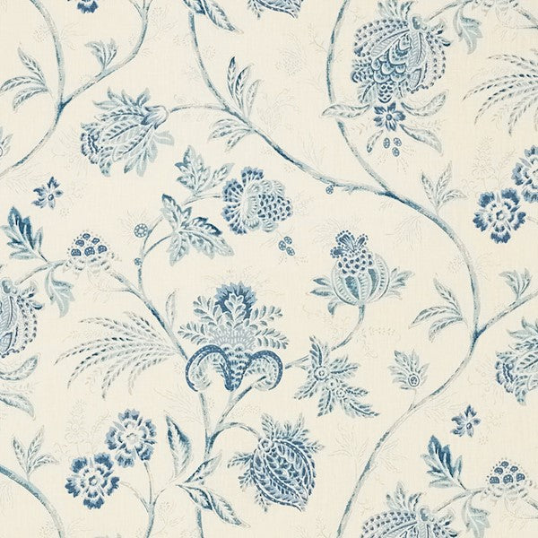 Schumacher Fabric 176490 Chinoiserie Vine China Blue