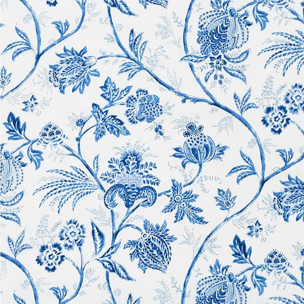 Schumacher Fabric 176491 Chinoiserie Vine Cobalt