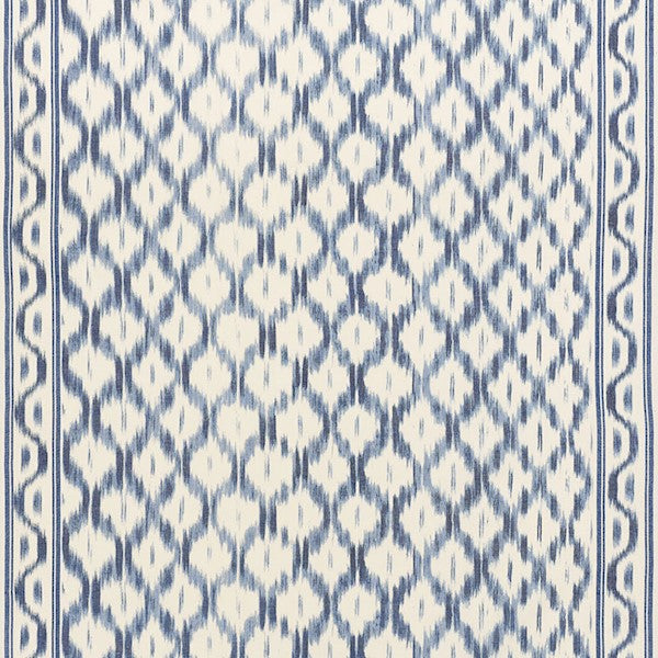 Schumacher Fabric 176502 Santa Monica Ikat Indigo