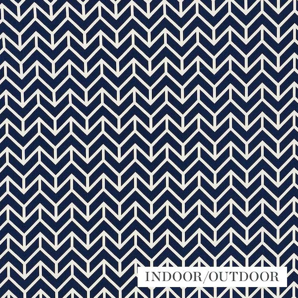 Schumacher Fabric 176692 Chevron Navy