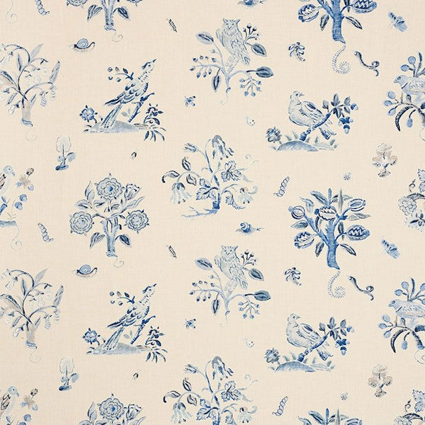 Schumacher Fabric 176753 Magical Menagerie Blues